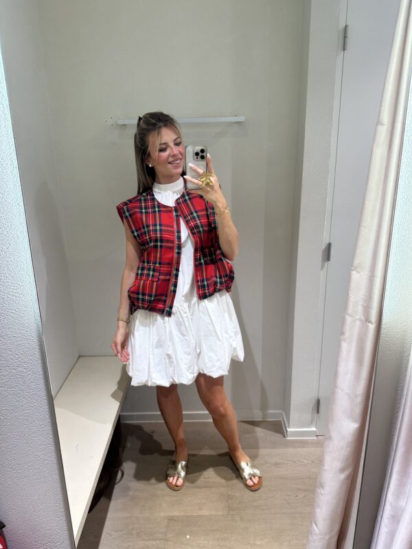 Gilet - rood geruit