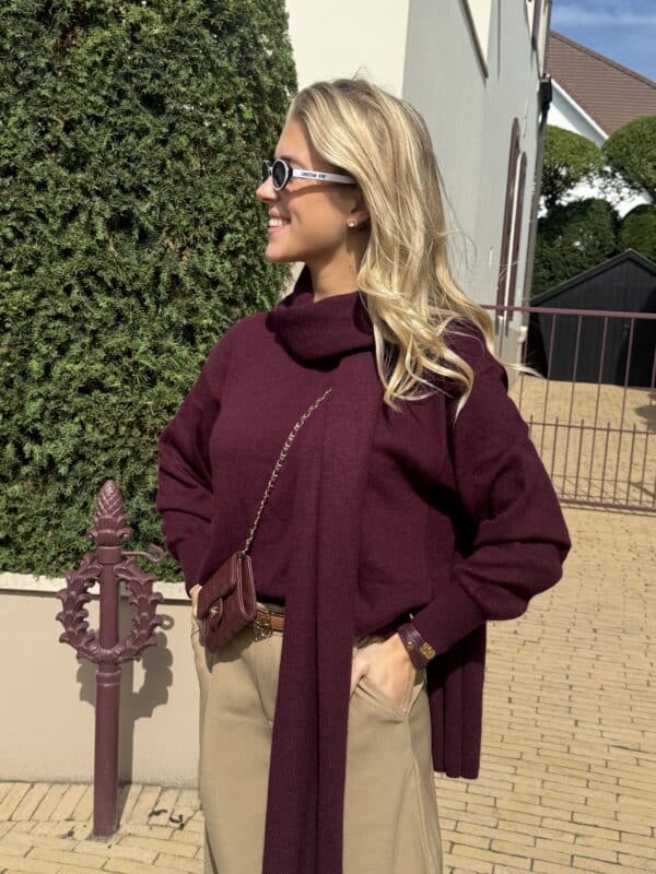 JUSTINE KNIT BORDEAUX - M/L