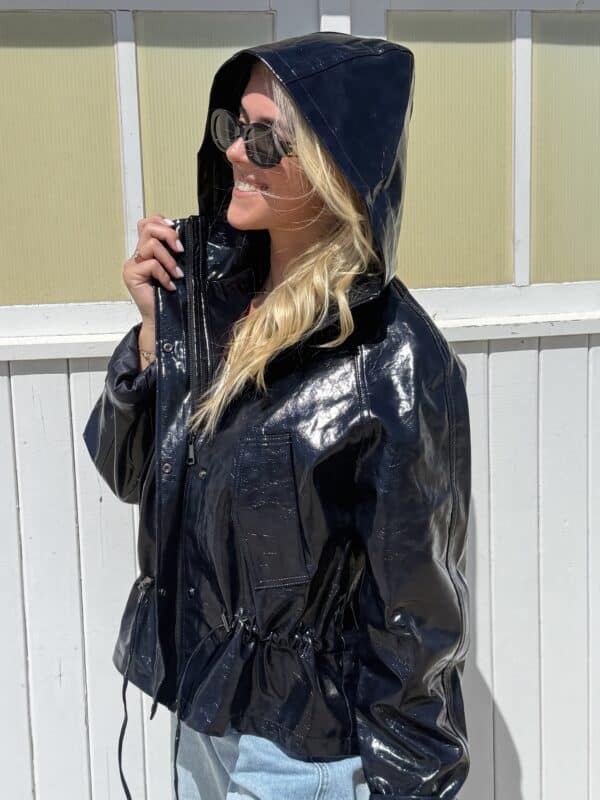 GRACE JACKET WITH HOOD BLUE - ONE SIZE