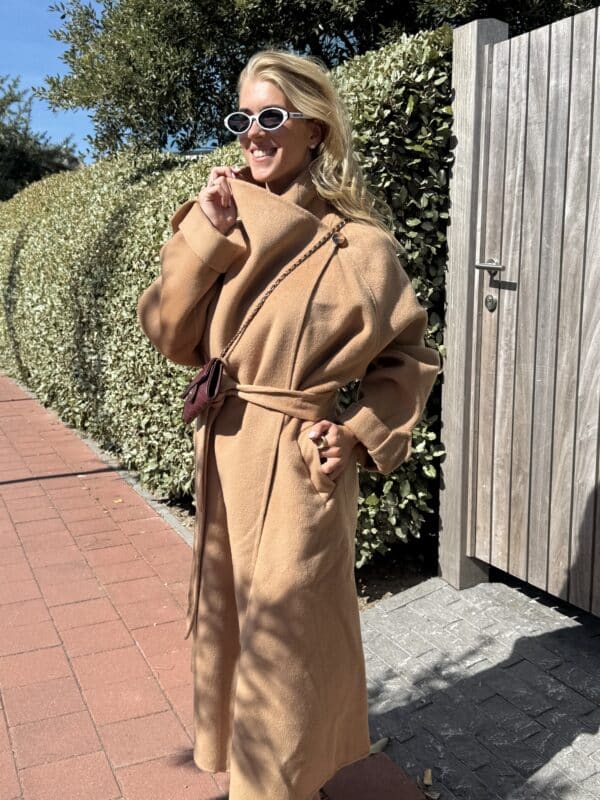 LUCIE LONG COAT CAMEL - S/M