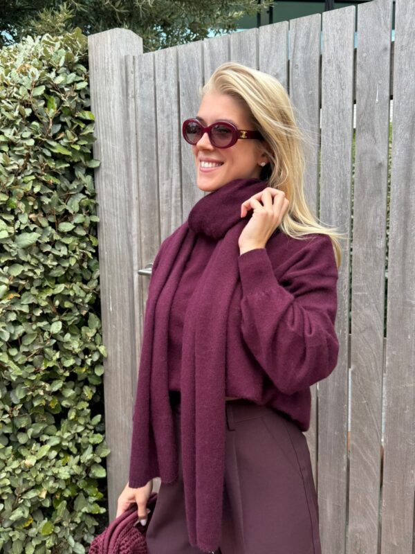 JUSTINE KNIT BORDEAUX - S/M