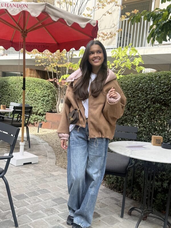 ESTELLE JACKET CAMEL -ROSE - M/L
