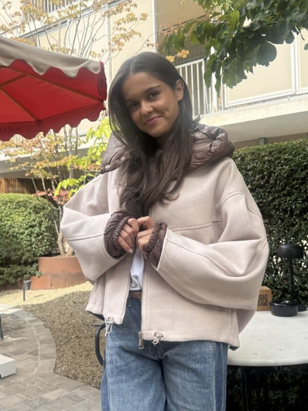 ESTELLE JACKET BEIGE - CHOCOLATE - M/L
