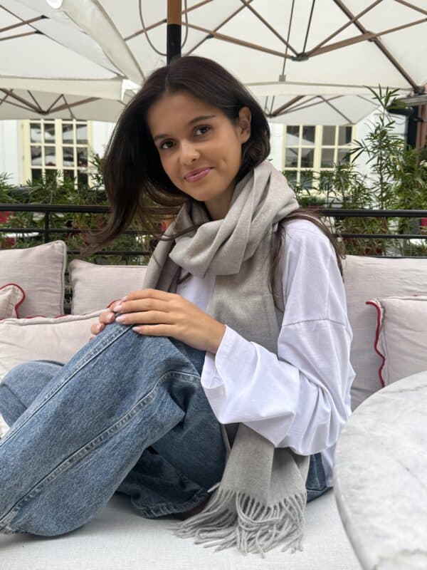 SEZANE SCARF LIGHT GREY