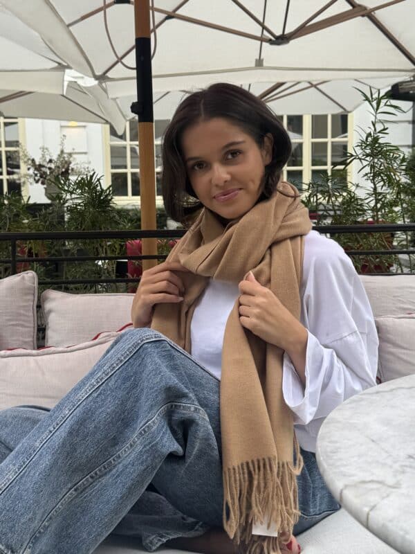 SEZANE SCARF CAMEL