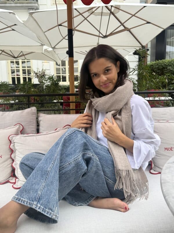 SEZANE SCARF LIGHT TAUPE