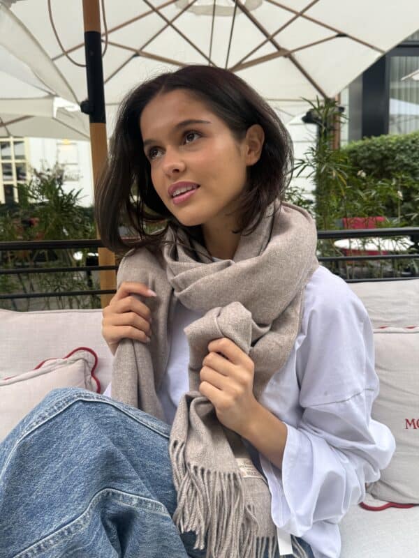SEZANE SCARF LIGHT TAUPE