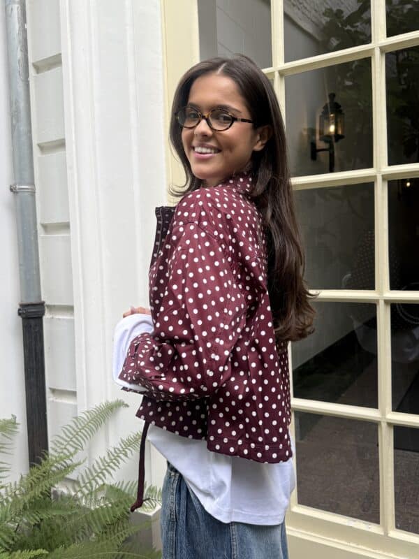 LIMA POLKA DOT JACKET - BORDEAUX - M/L