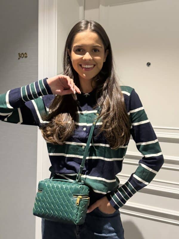 ELENA POLO - NAVY/GREEN - ONE SIZE