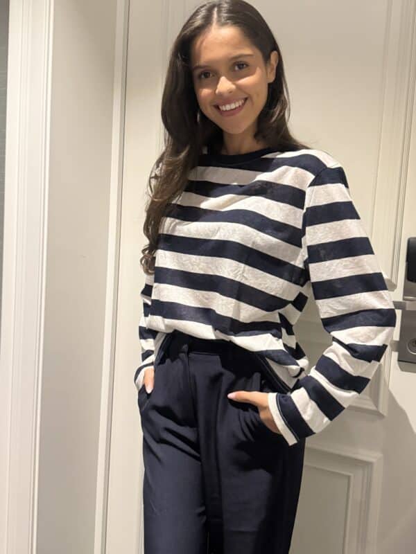 DEA LONGSLEEVE - NAVY/WHITE - ONE SIZE