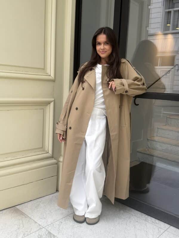 ENYA LONG TRENCHCOAT - CAMEL- ONE SIZE