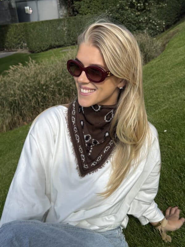 KAIA SCARF TRIANGLE BROWN