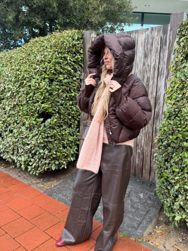 AYA PUFFER JACKET - BROWN - XLARGE