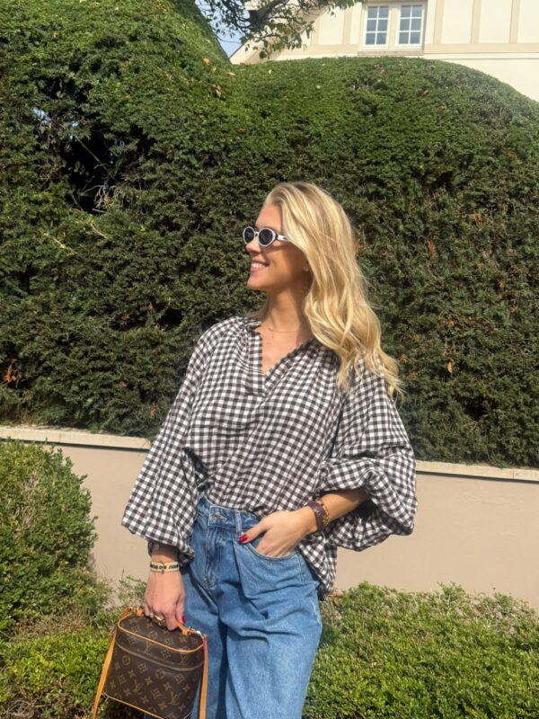 SOPHIA BLOUSE - BROWN - ONE SIZE