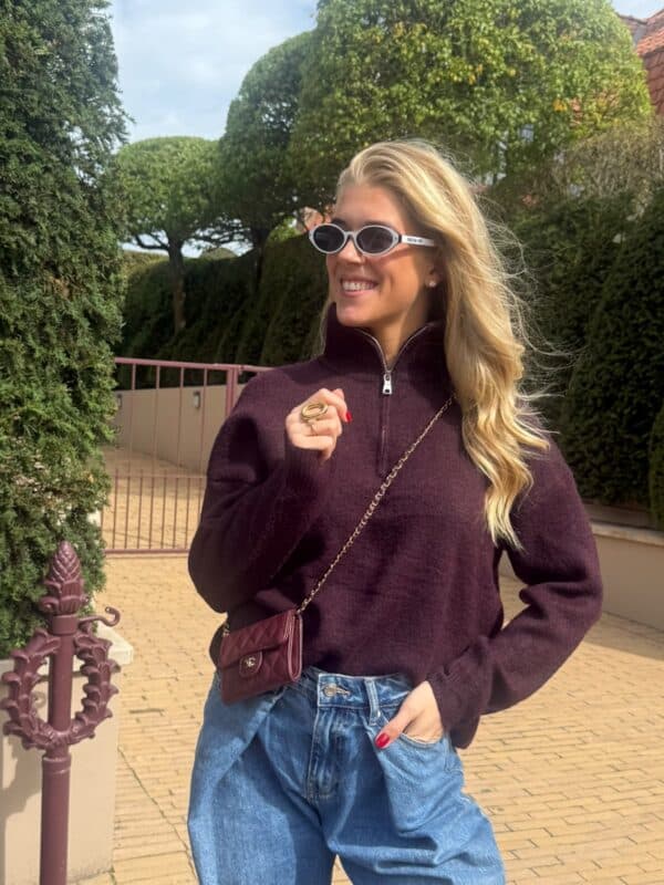 ELIN KNIT - BORDEAUX - ONE SIZE