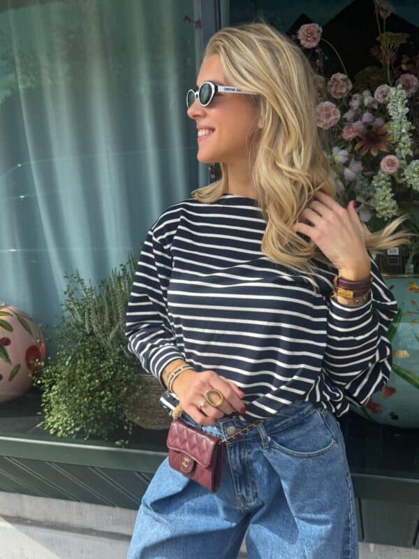 LILY LONGSLEEVE STRIPES - BLUE/WHITE - ONE SIZE