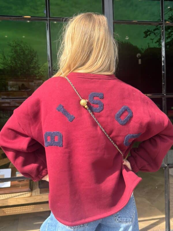 BISOU SWEATER - BORDEAUX/BLUE - ONE SIZE