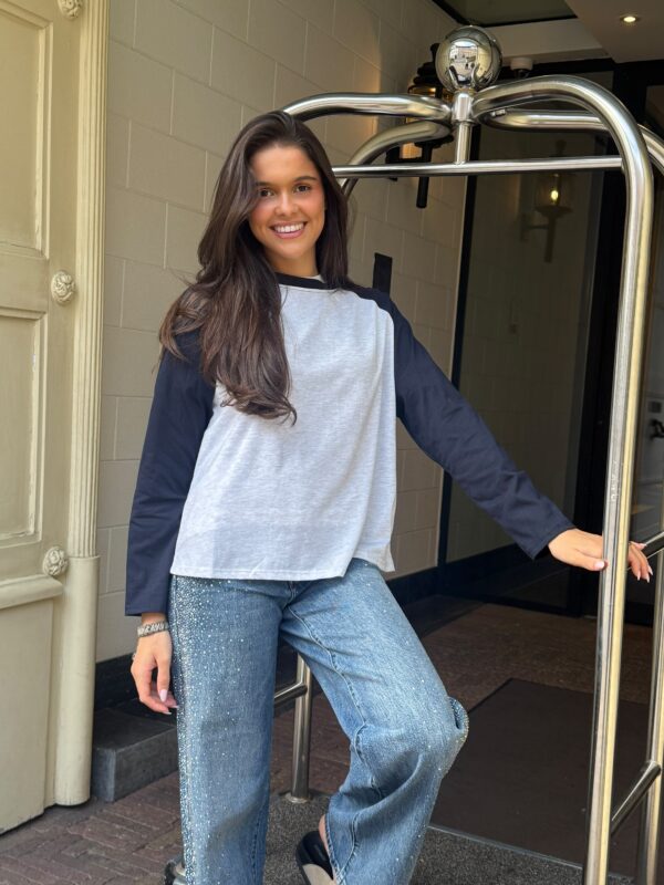 GRACE LONGSLEEVE - NAVY BLUE - ONE SIZE