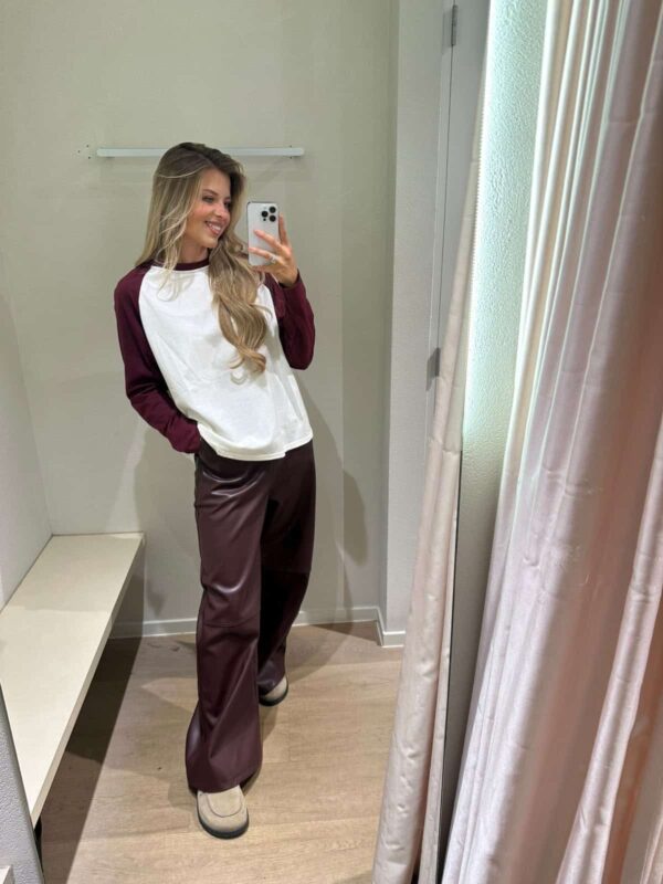 CATHERINE PANTS - BURGUNDY - LARGE