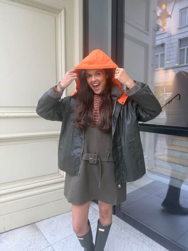 AUDREY JACKET - ORANGE HOOD - ONE SIZE