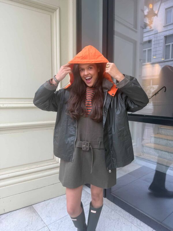 AUDREY JACKET - ORANGE HOOD - ONE SIZE