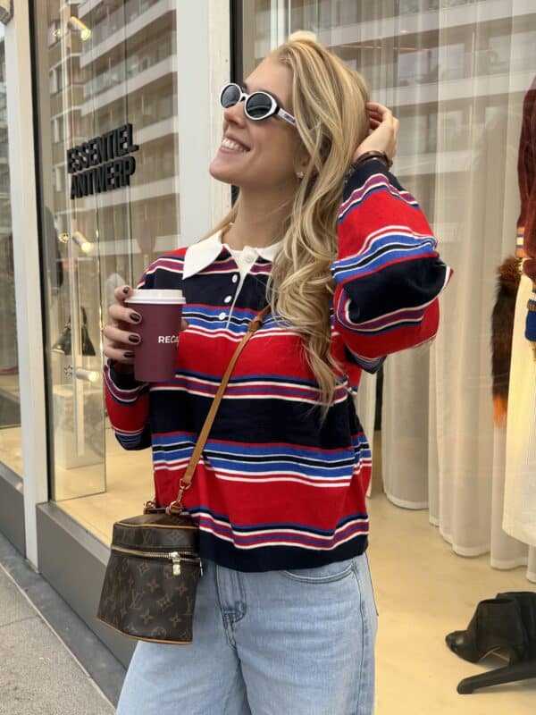 JOSÉPHINA STRIPE KNIT - RED - ONE SIZE