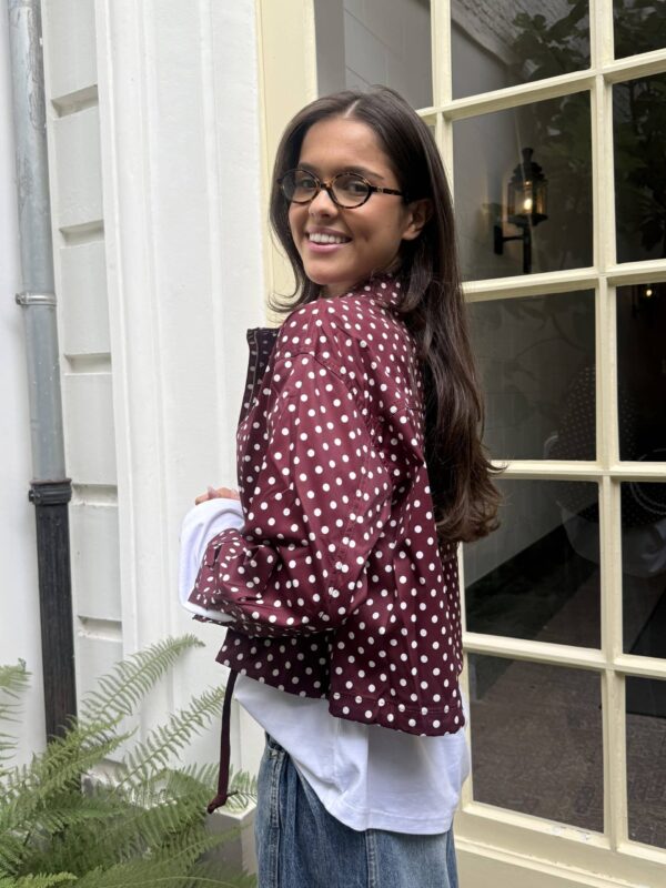 LIMA POLKA DOT JACKET - BORDEAUX - M/L