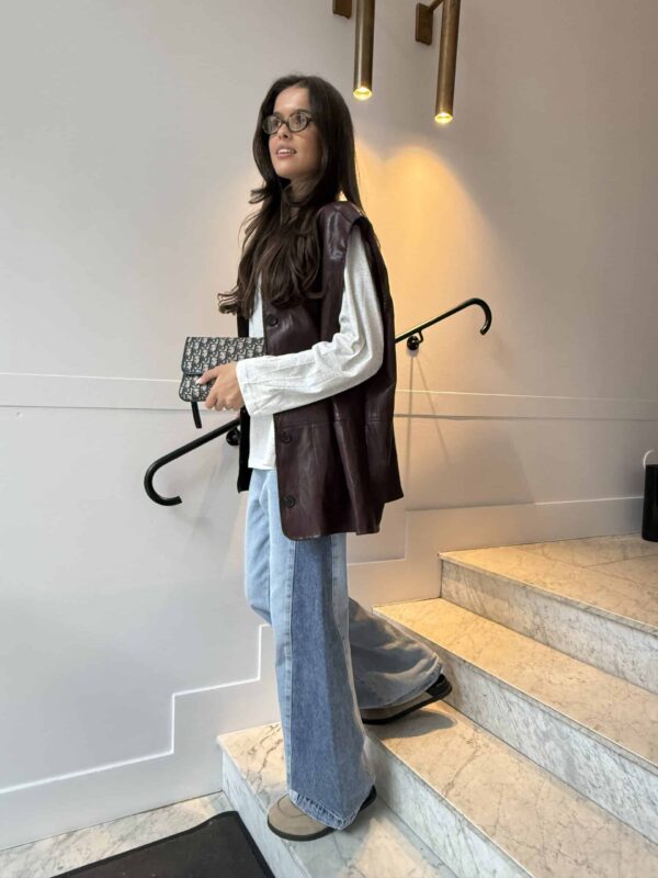 FEE SLEEVELESS BLAZER - CHOCOLAT - ONE SIZE