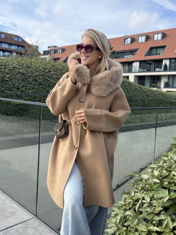 ROSE COAT - CAMEL - ONE SIZE