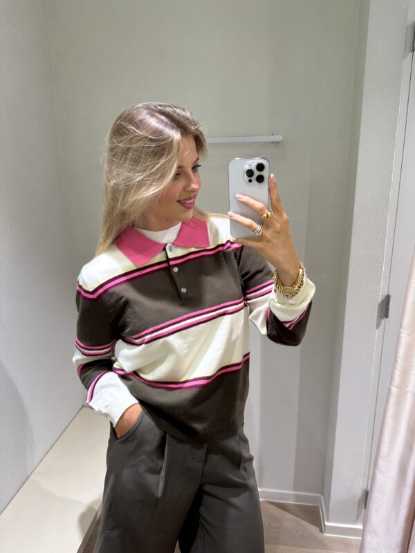 CÉLESTE STRIPE KNIT - GREEN - ONE SIZE
