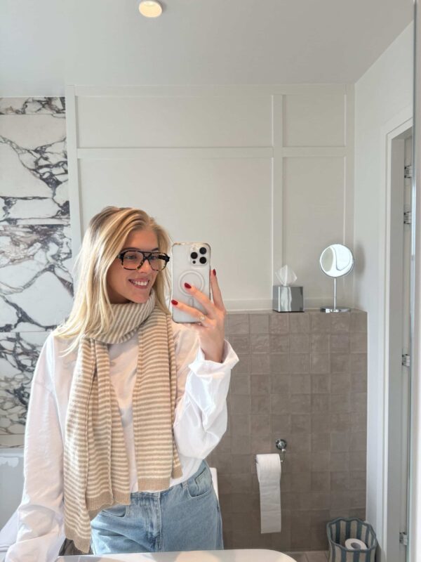 CILOU SCARF STRIPE BEIGE