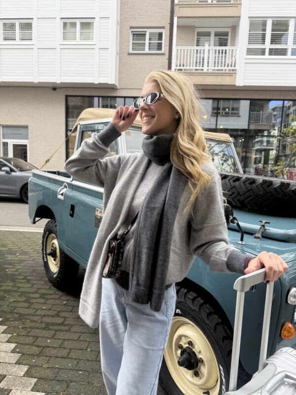 LOU SCARF - DARK GREY - GREY
