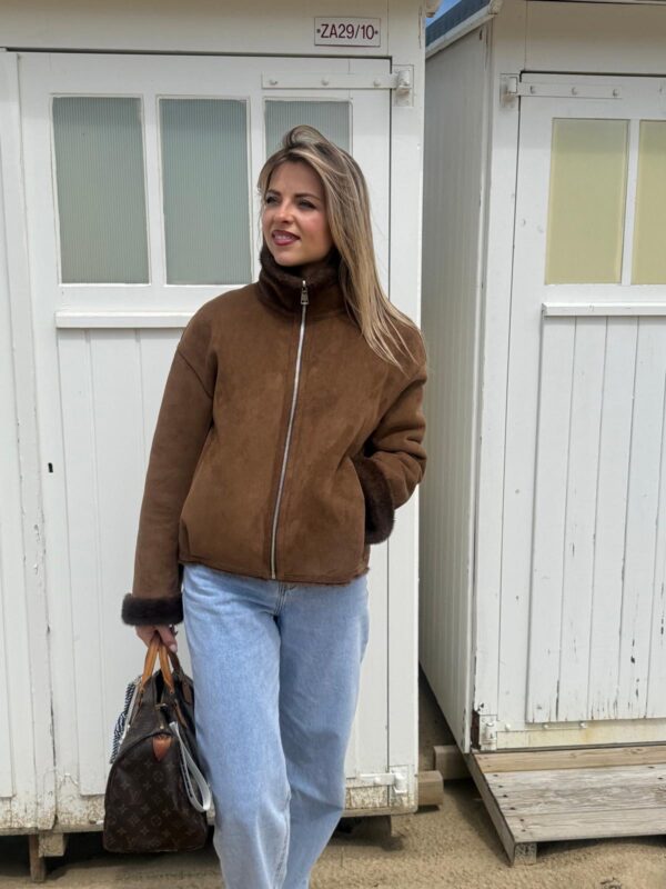 ZOE JACKET BROWN/DARK BROWN - REVERSIBLE - LARGE